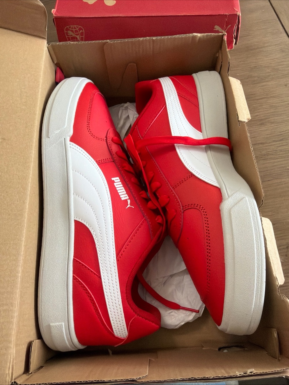 Puma Mens Caven 380810-19 Red Casual Shoes Sneakers size 13